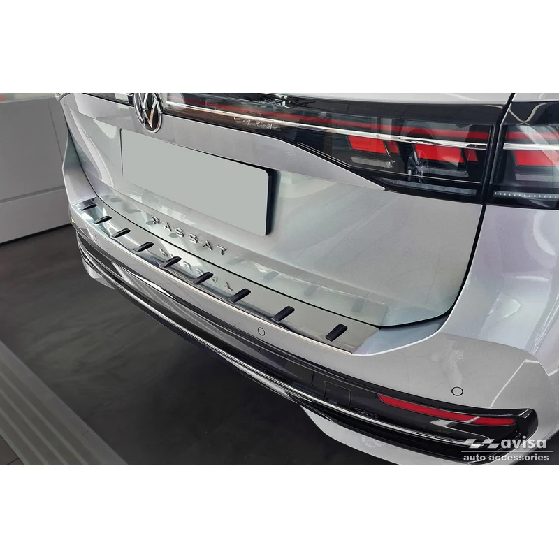 Avisa, Bakre stötfångarskydd, Rostfritt stål, passar Volkswagen Passat Variant (CJ5) inkl. R-Line & Hybrid 2024- 'STRONG EDITION'