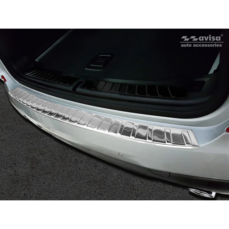 Avisa, Bakre stötfångarskydd, Rostfritt stål, passar BMW X3 (G01) 2017-2021 & Facelift 2021- exkl. M-paket "Revben"