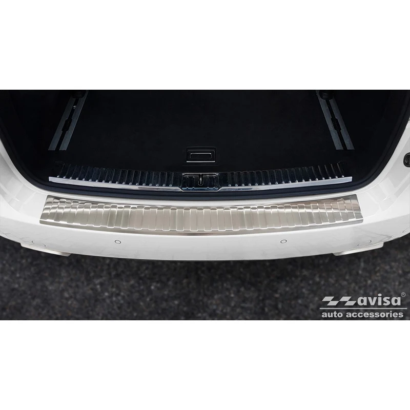 Avisa, Bakre stötfångarskydd, Rostfritt stål, passar Porsche Cayenne II 2010-2014 & FL 2014- 'Revben'