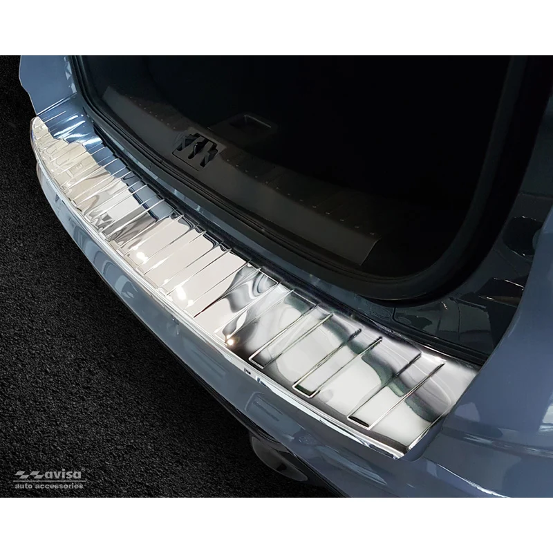 Avisa, Bakre stötfångarskydd, polerad, Rostfritt stål, passar Ford Kuga II 2013-2019 'Ribs'