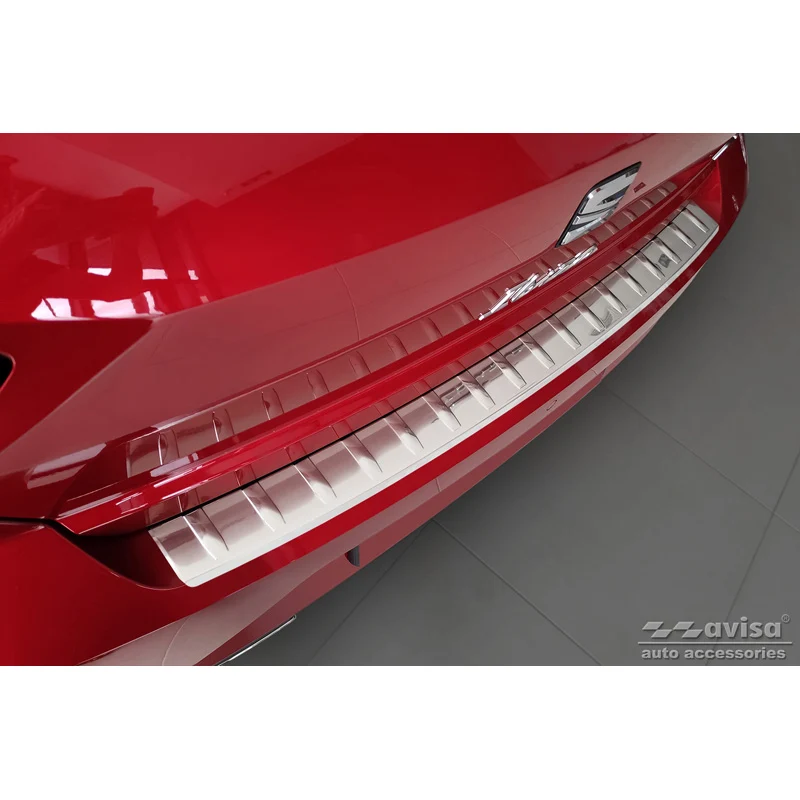 Avisa, Bakre stötfångarskydd, Rostfritt stål, passar Seat Ibiza 6F Facelift 2021- 'Ribs'