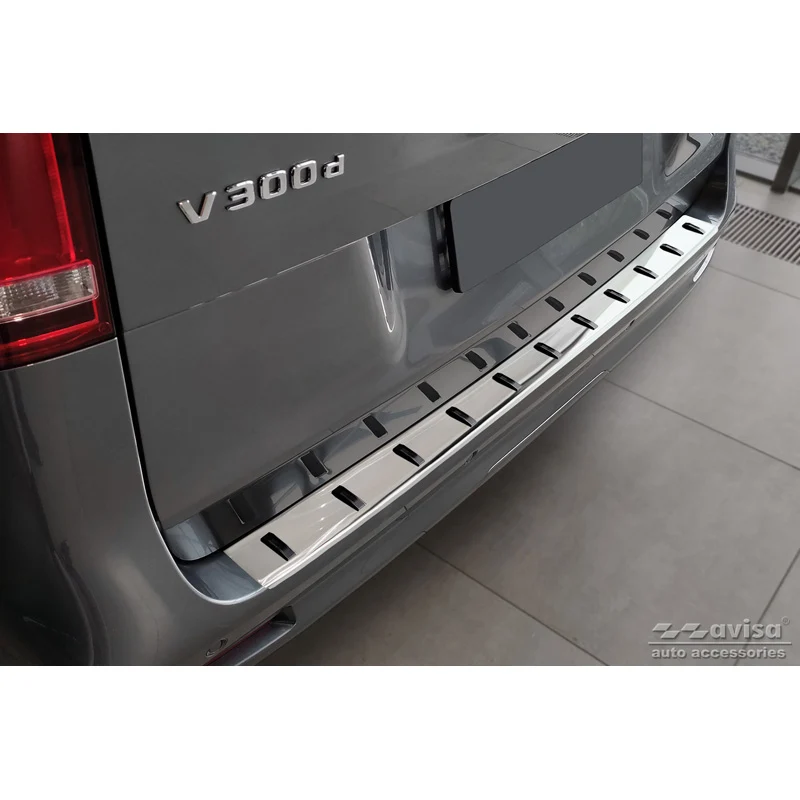 Avisa, Bakre stötfångarskydd, Rostfritt stål, passar Mercedes Vito / V-klass 2014-2019 & Facelift 2019- (med lucka) 'STRONG EDITION'