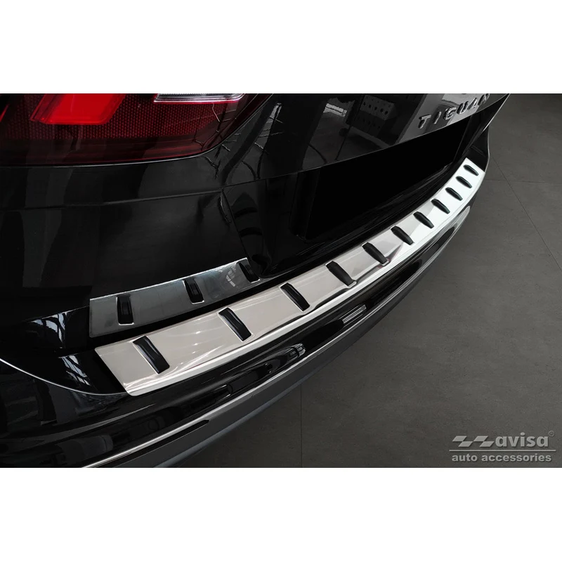 Avisa, Bakre stötfångarskydd, Rostfritt stål, passar Volkswagen Tiguan II 2016-2020 & Facelift 2020-2024 'STRONG EDITION'