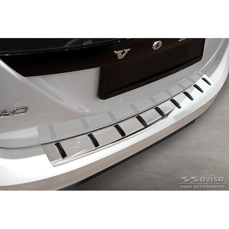 Avisa, Bakre stötfångarskydd, Rostfritt stål, passar Volvo V60 2010-2018 & V60 Cross country 2015-2018 'STRONG EDITION'