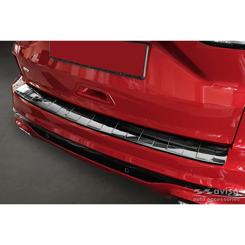 Avisa, Bakre stötfångarskydd, Glanssvart, Rostfritt stål, passar Ford Kuga III ST-Line/Hybrid/Vignale 2019-2024 & FL 2024- 'Revben'