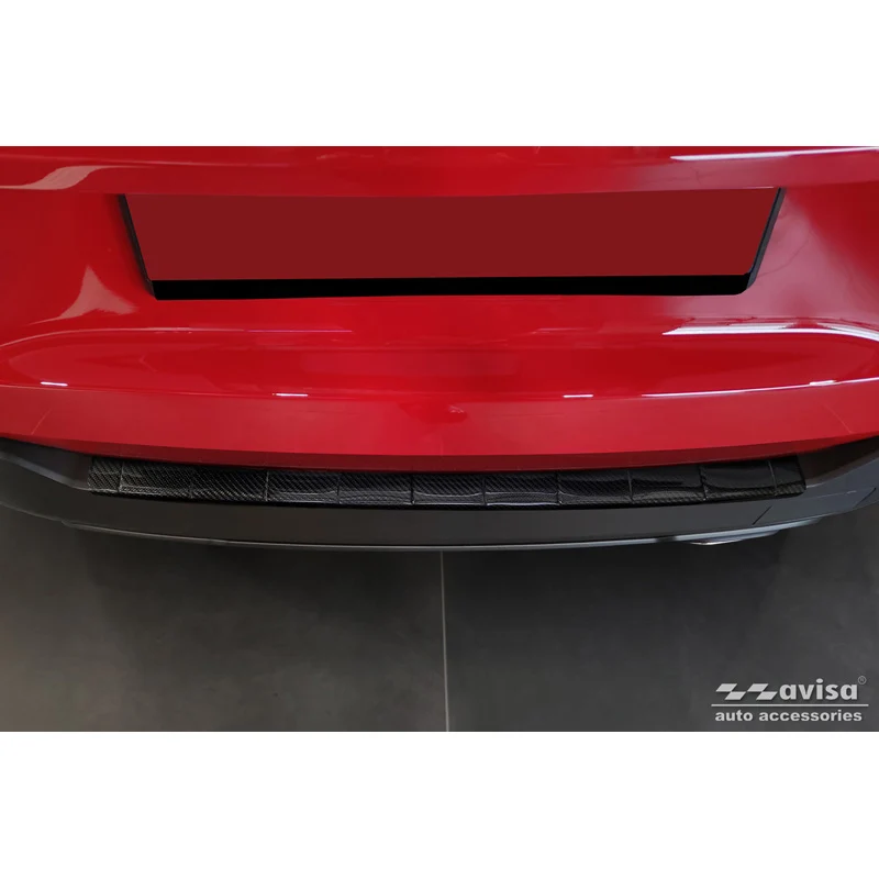 Avisa, Bakre stötfångarskydd, 3D äkta kolfiber, passar Jeep Avenger + e-Hybrid & EV 2023- 'Ribs'