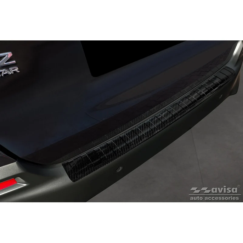 Avisa, Bakre stötfångarskydd, 3D Real Carbon, Passar Honda Jazz Crosstar Hybrid 2020- 'Ribs'