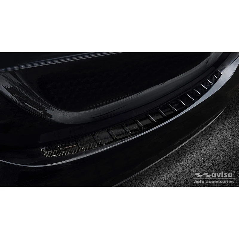 Avisa Rear Bumper Protector 3D Real Carbon Passar Mercedes C-Klass W205 Sedan 2014-2019 & FL 2019-2021 'Revben'