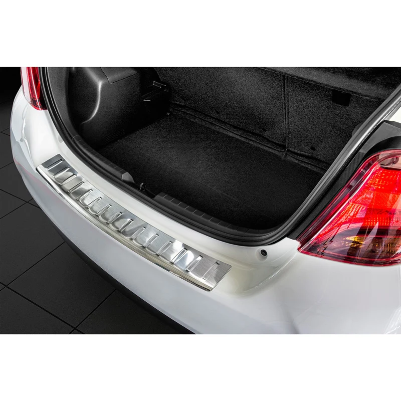 Avisa, Bakre stötfångarskydd, Rostfritt stål, passar Toyota Yaris III 2014-2019 'Ribs'