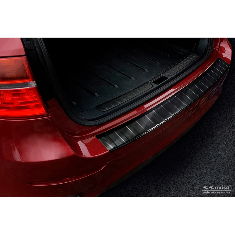 Avisa, Bakre stötfångarskydd, Svart, Rostfritt stål, passar BMW X6 (E71) 2009-2014