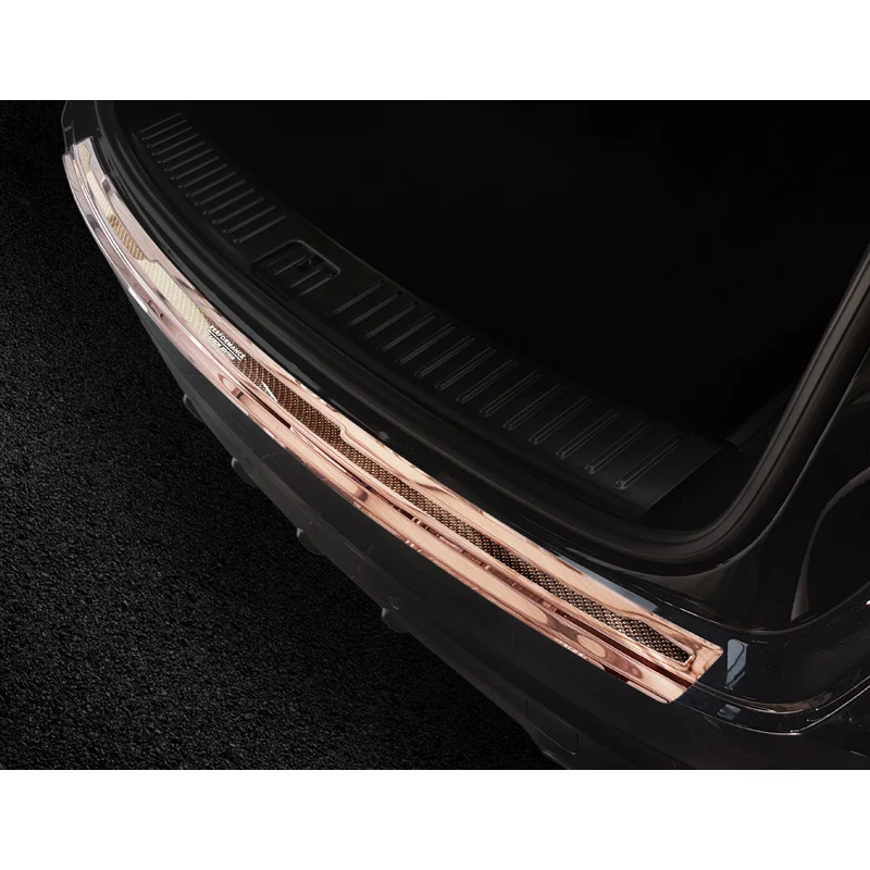 Avisa, Bakre stötfångarskydd, DeLuxe, Rostfritt stål, passar Porsche Cayenne III 2017- 'Performance' Borstad koppar/kopparkol