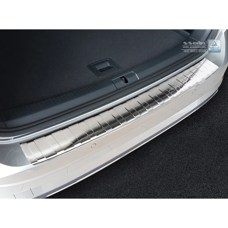 Avisa, Bakre stötfångarskydd, Rostfritt stål, passar Volkswagen Golf VII Variant Facelift inkl. R-Line & Alltrack 2017-2020 "Ribs"