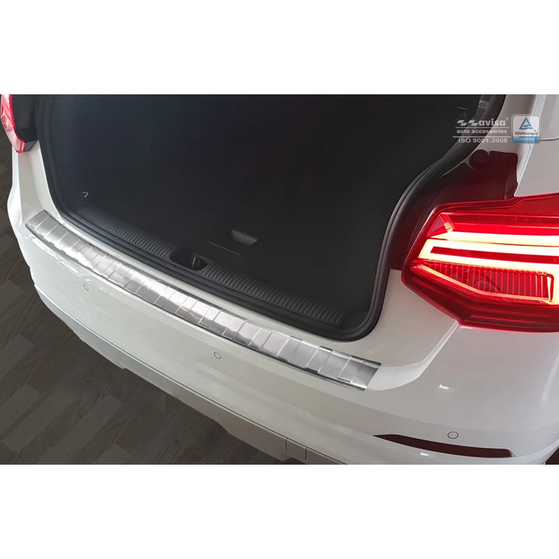 Avisa, Bakre stötfångarskydd, Rostfritt stål, passar Audi Q2 2016-2020 'Ribs'