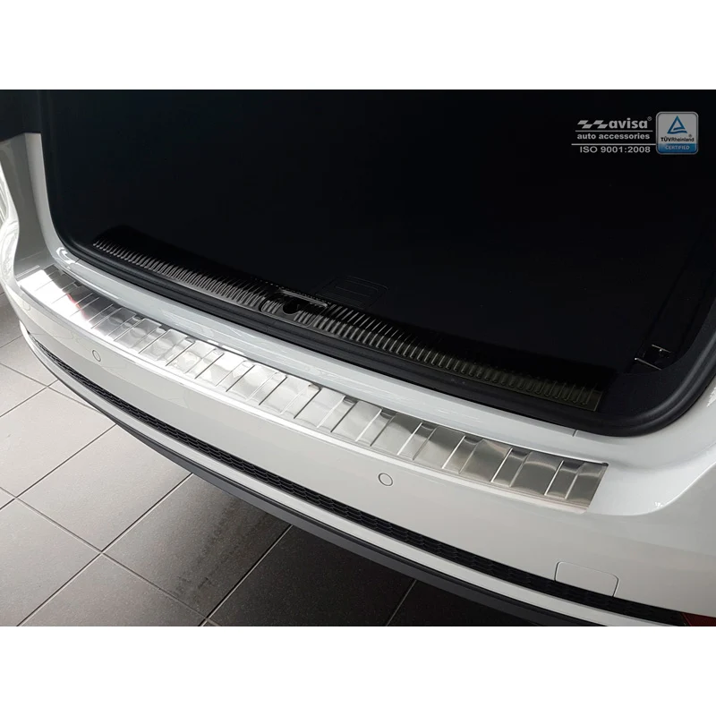 Avisa, Bakre stötfångarskydd, Rostfritt stål, passar Audi A4 B9 Avant 2015-2019 & Facelift 2019- 'Revben' (inkl. S4 Avant)