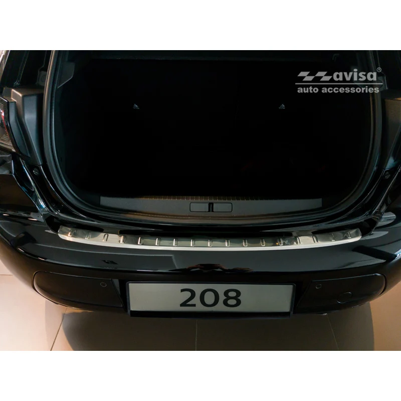 Avisa, Bakre stötfångarskydd, Rostfritt stål, passar Peugeot 208 II HB 5-dörrars 2019-2023 & FL 2023- 'Revben'