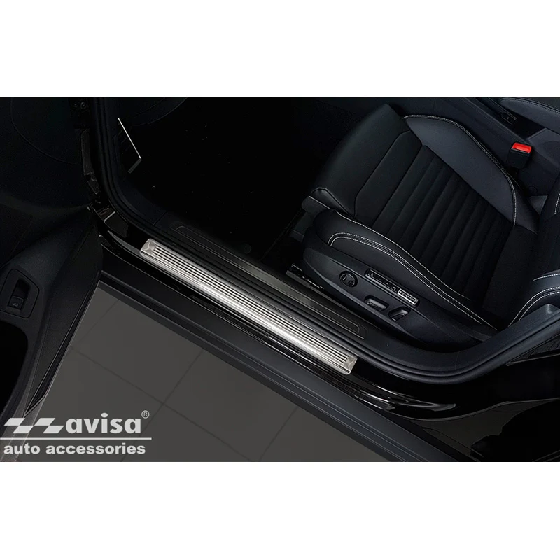 Avisa, Tröskelskydd, Rostfritt stål, passar Volkswagen Passat 3G Sedan/Variant 2014-2023 - 'Liner' - 4 delar