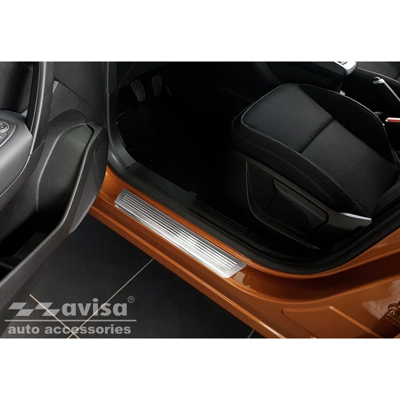Avisa, Tröskelskydd, Rostfritt stål, passar Renault Captur II 2020- 'Lines' - 4 delar