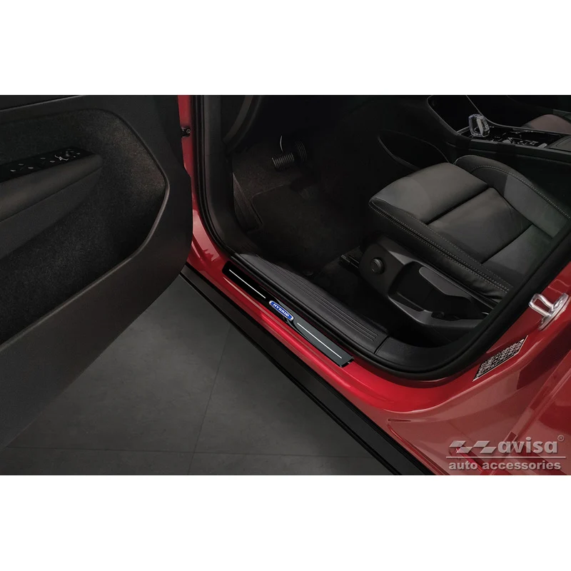 Avisa, Bakre stötfångarskydd, Gloss Black, Rostfritt stål, passar Volvo XC40 2018- 'Hybrid' - 4 delar