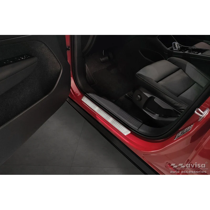 Avisa, Tröskelskydd, Rostfritt stål, passar Volvo XC40 2018- - 'Liner' - 4 delar