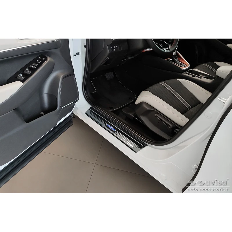 Avisa, Tröskelskydd, Svart, Rostfritt stål, passar Honda HR-V 2021- 'Hybrid' - 4 delar