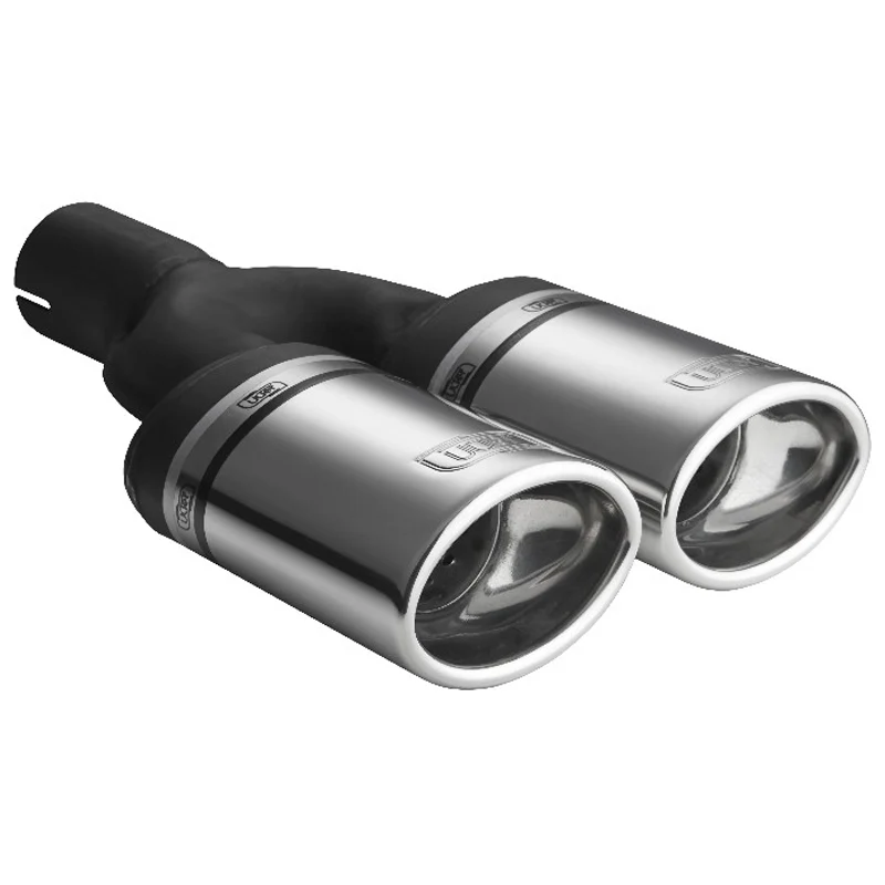 Ulter Sport, Ändrör - Dubbel Oval 95x65mm - Längd 160mm - Installation ->50mm - Inox